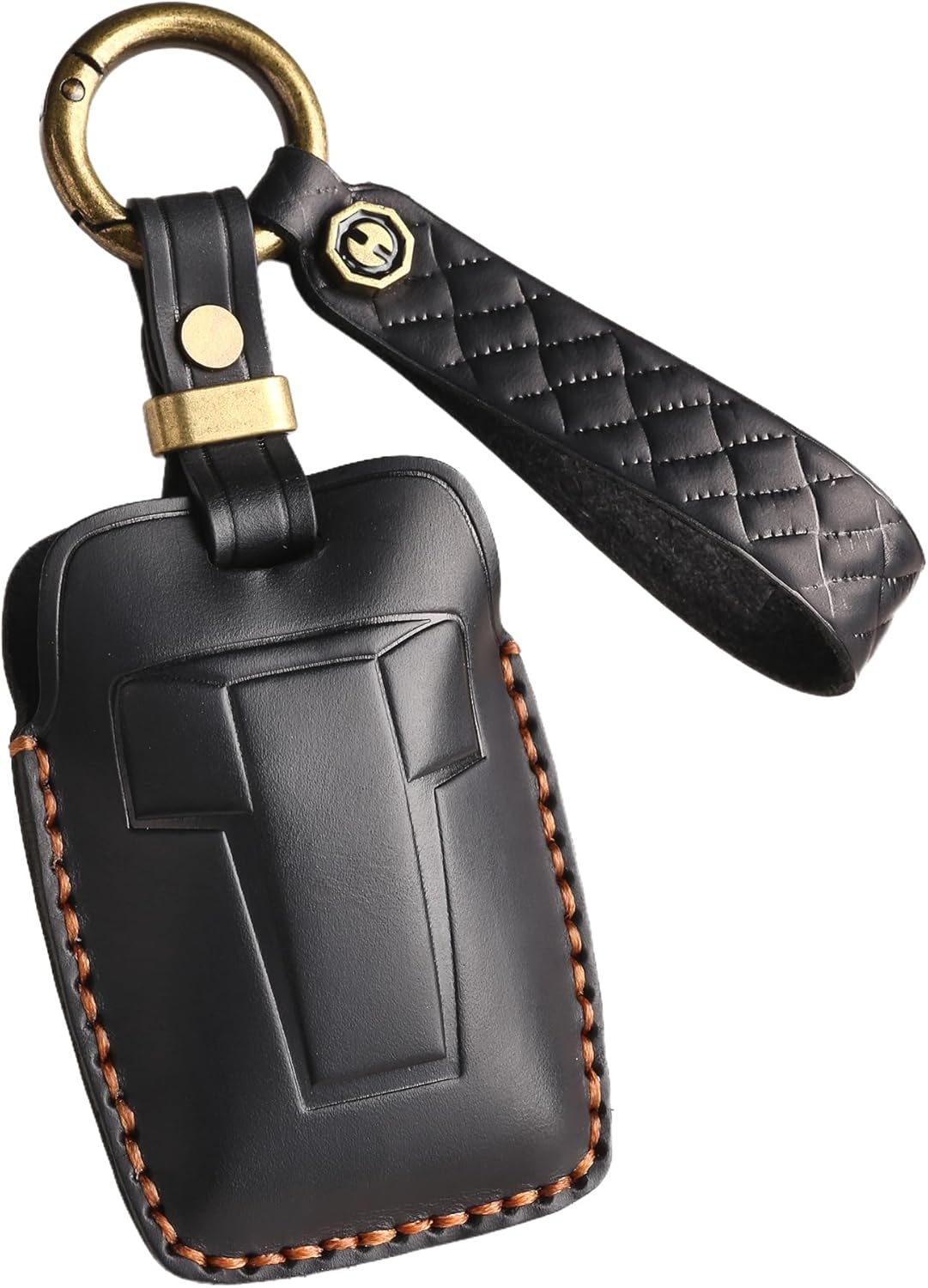 For Great Wall GWM Wey Tank 300 Leather Remote Car Key Case Fob Cover Suitable Black image number 5