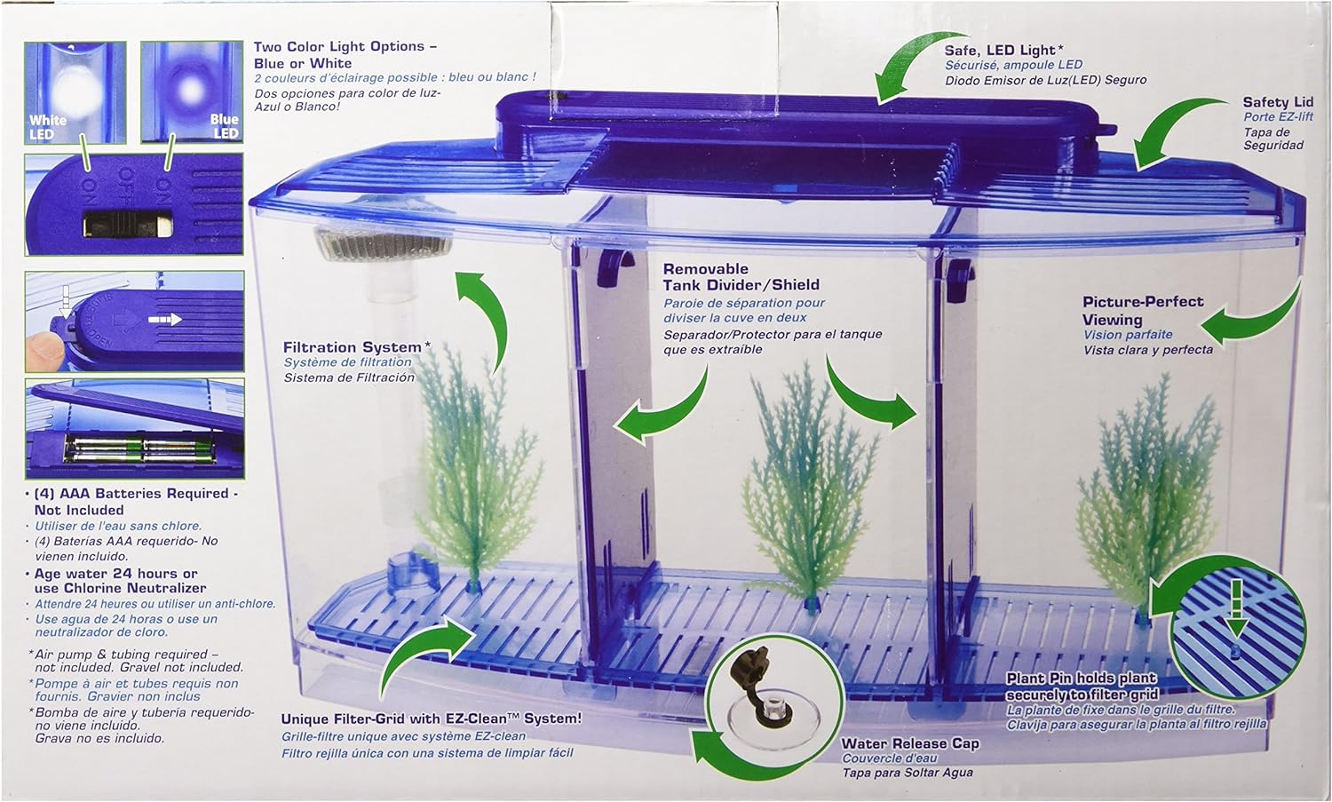 Penn Plax Betta Aquarium Kit Complete with LED Lighting image number 1