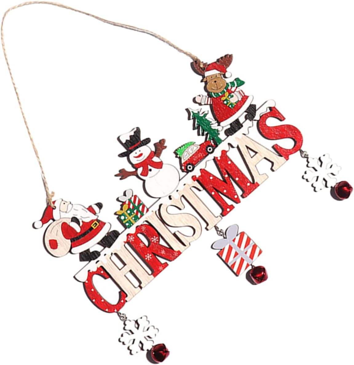 Old Man Snowman House Pendant Welcome Sign for Front Door Christmas Welcome Signs for Porch Decoration Christmas Home Decorations image number 2