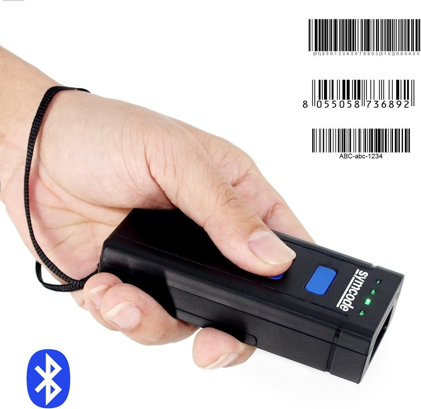 USB Bluetooth Barcode Scannersymcode 1D Mini Wireless Handheld Laser Barcode Scanner Reader for Pos/Android/Ios/Imac/Ipad with Bluetooth 4.0 Receiver image number 3