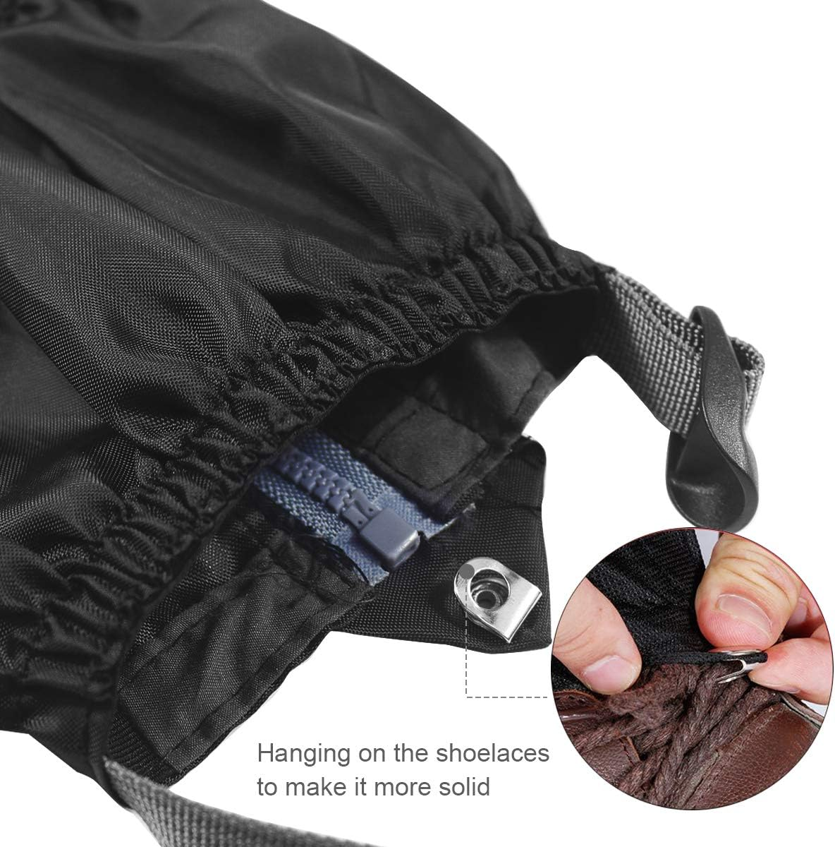 Hiking Gaiters Lightweight Leg Gaiters Snow Gaiters Waterproof Windproof Durable Leg Cover Protect for Mountain Snow, Hiking, Skiing, Walking, Climbing, Hunting image number 6