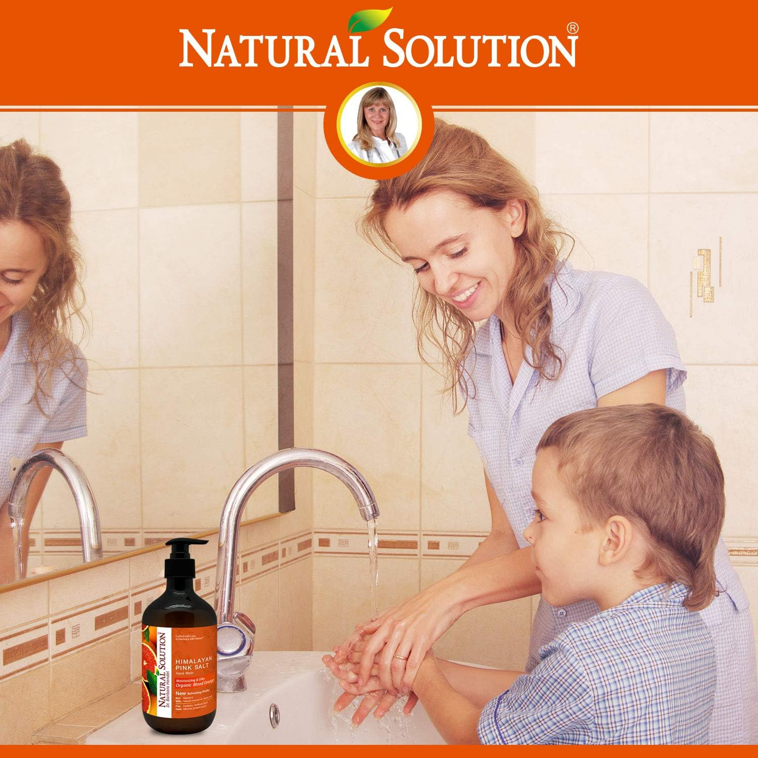 Natural Solution Himalayan Pink Salt Liquid Hand Soap,Moisturizing & Nourshing,Marula Oil - 14 Oz image number 2