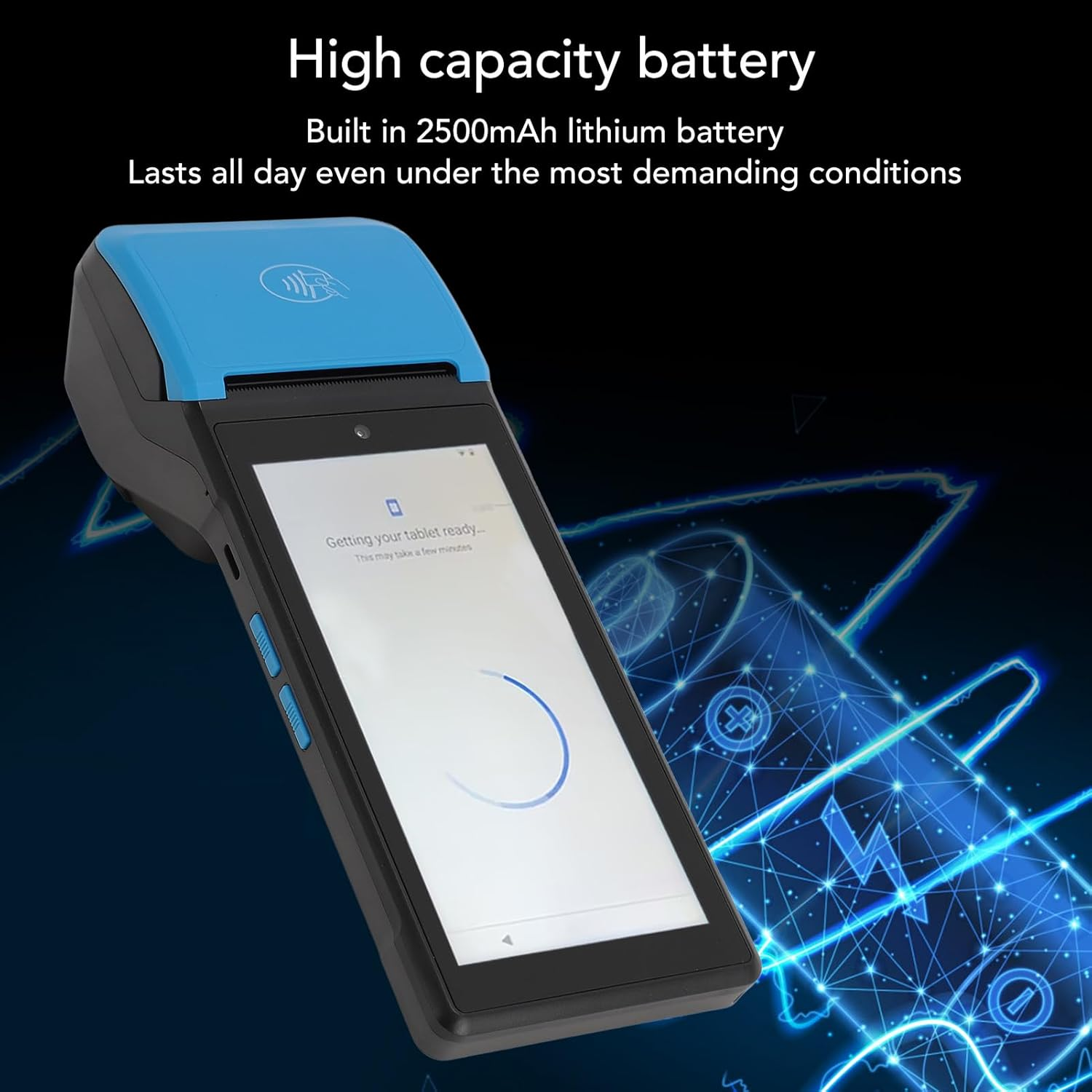 Handheld POS PDA Receipt Printer, 1080P 58Mm Thermal POS Receipt Printer with 5.5 Inch Touchscreen & Android 12.0 OS, Support 3/4/5G,Wifi,Bluetooth,Nfc.2Gb 16GB ROM (Eurasia) image number 5