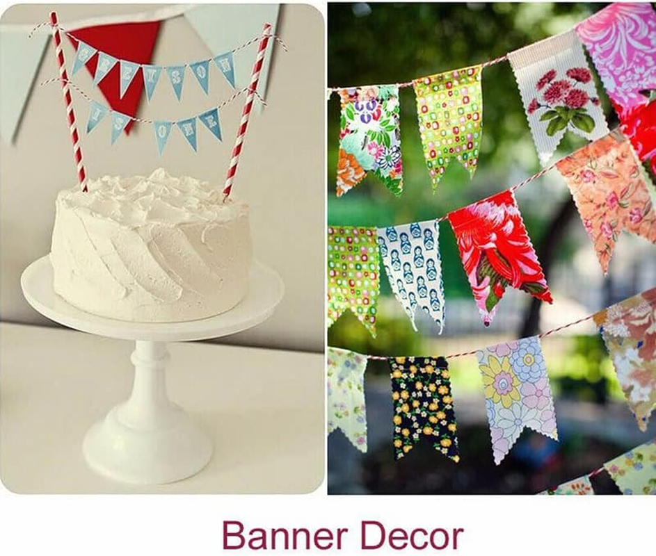 AIMALL 1Mm*100M Bakers Christmas Cotton Cord Bundle Wrapping Craft Twine Gifts String，Dual-Color Cotton Cord for Christmas, Crafts, and Gift Wrapping - Red+White image number 2