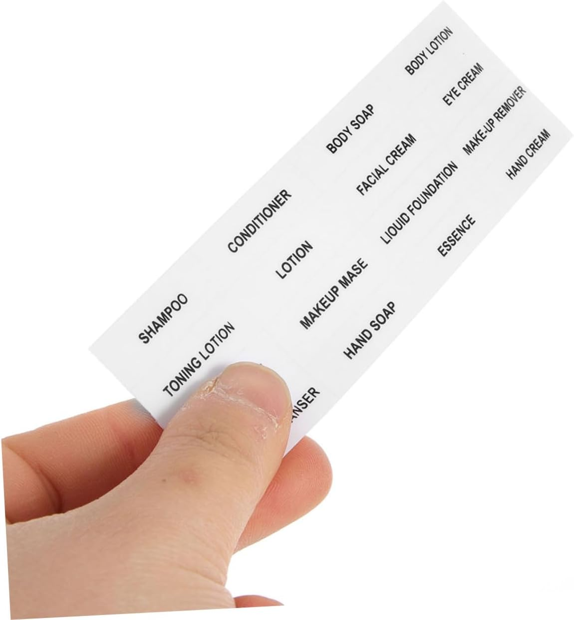 12 Sheets Stickers Shampoo Travel Toiletries Storage Bin Labels Sub Bottle Label Travel Labels for Toiletries Toiletry Small Cosmetic Soap PVC Self-Adhesive image number 2