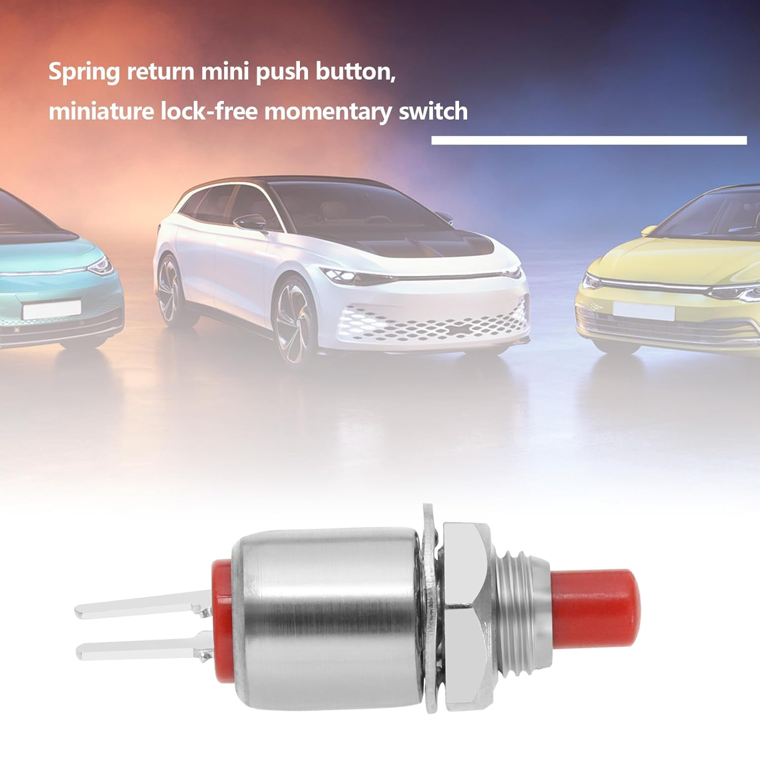 5Pcs 2Pin Microminiature Momentary Button DS-402 Mini Push Button Switch Micro Lockless Momentary Switch Off-(On) SPST 125V 1A 5Mm, Red image number 4