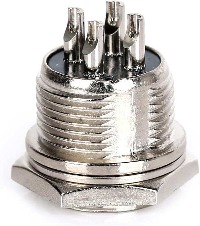 2 Pcs Silver GX16-4 Pin Aviation Connector(16Mm) for Electrical Wiring Power Supply Equipment, Engineering Machinery Parts image number 2