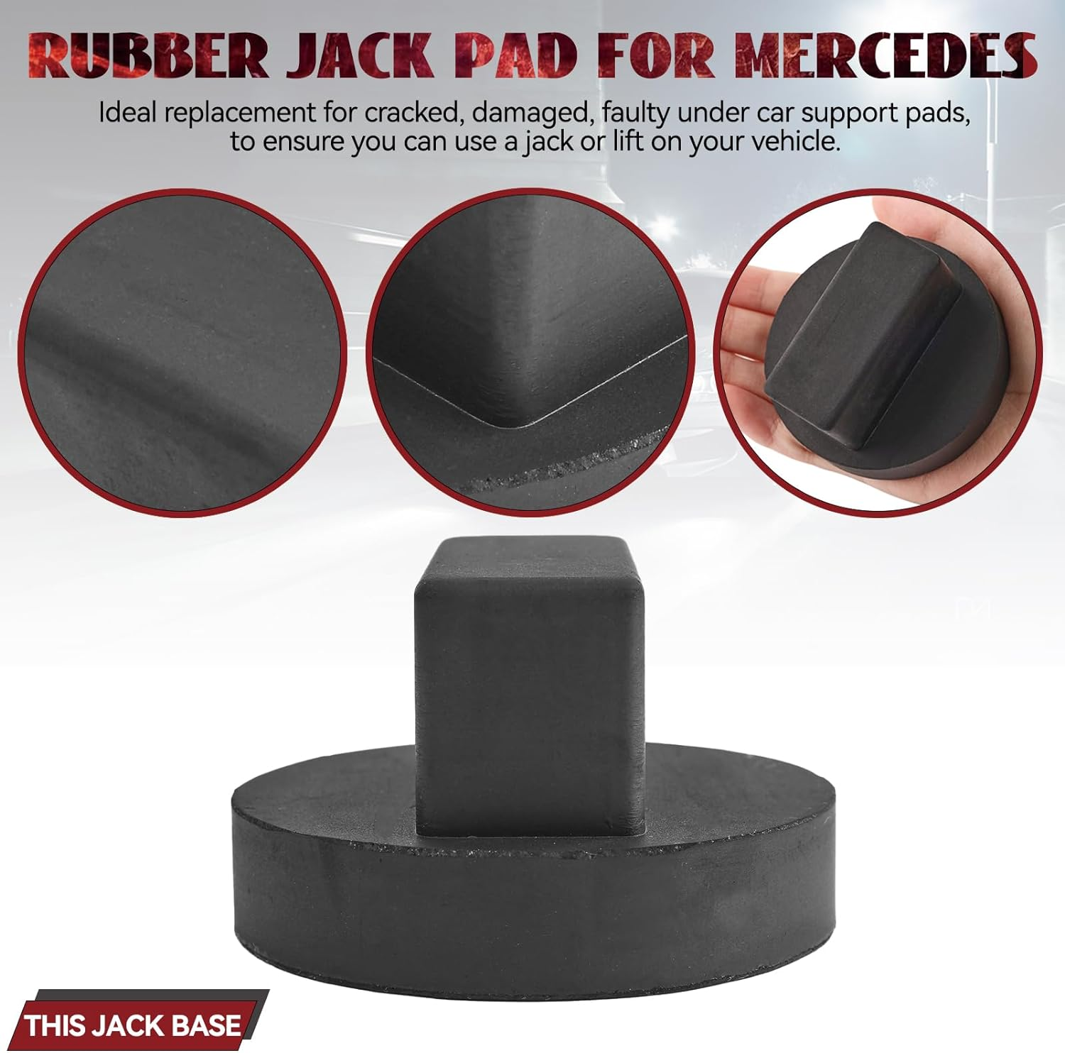Rubber Jack Pad for Mercedes S CLK a M SLK B C E S GLC Block Hoisting Support Type Frame Rail Professional Protector Accessories Dedicated Bracket Auxiliary Tool image number 4