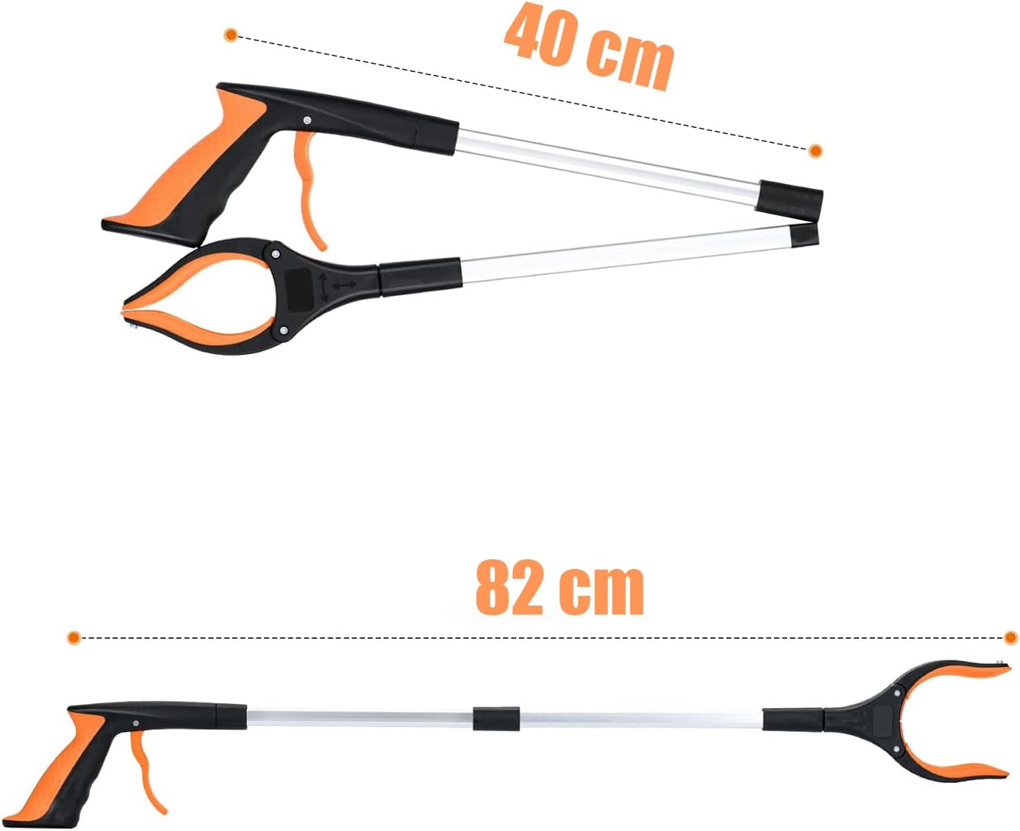 Grabber Reacher Tool, Foldable Gripper and Reaching Tool 83Cm, Heavy Duty Pick up Stick Grabbers for Seniors, Trash, Surgery Recovery, Picker Upper Grabber (Orange) image number 3