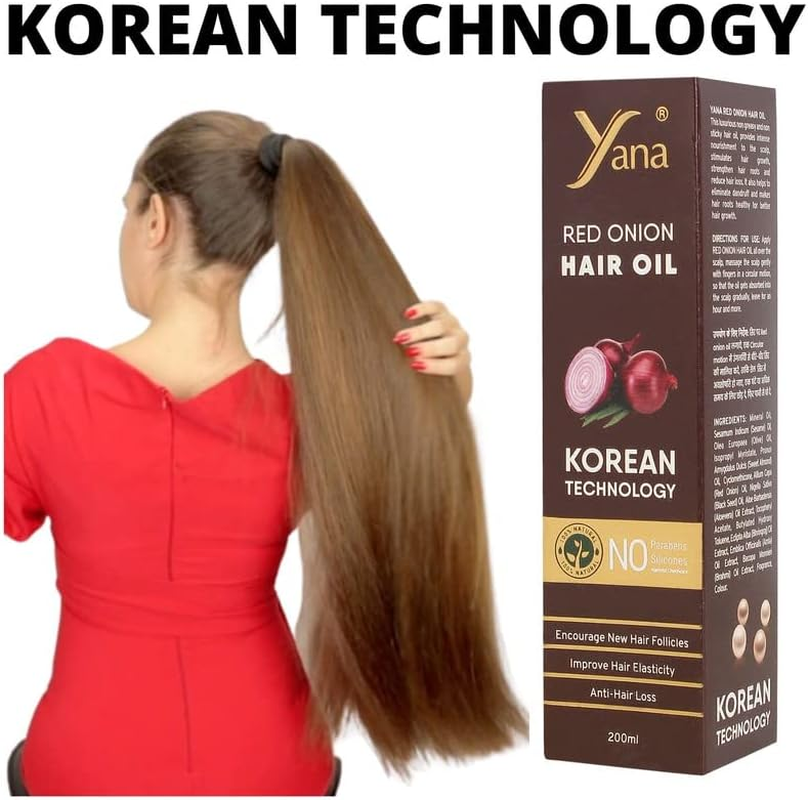 Red Onion anti Hair Loss Hair Longer Oil by Korean Technology image number 1