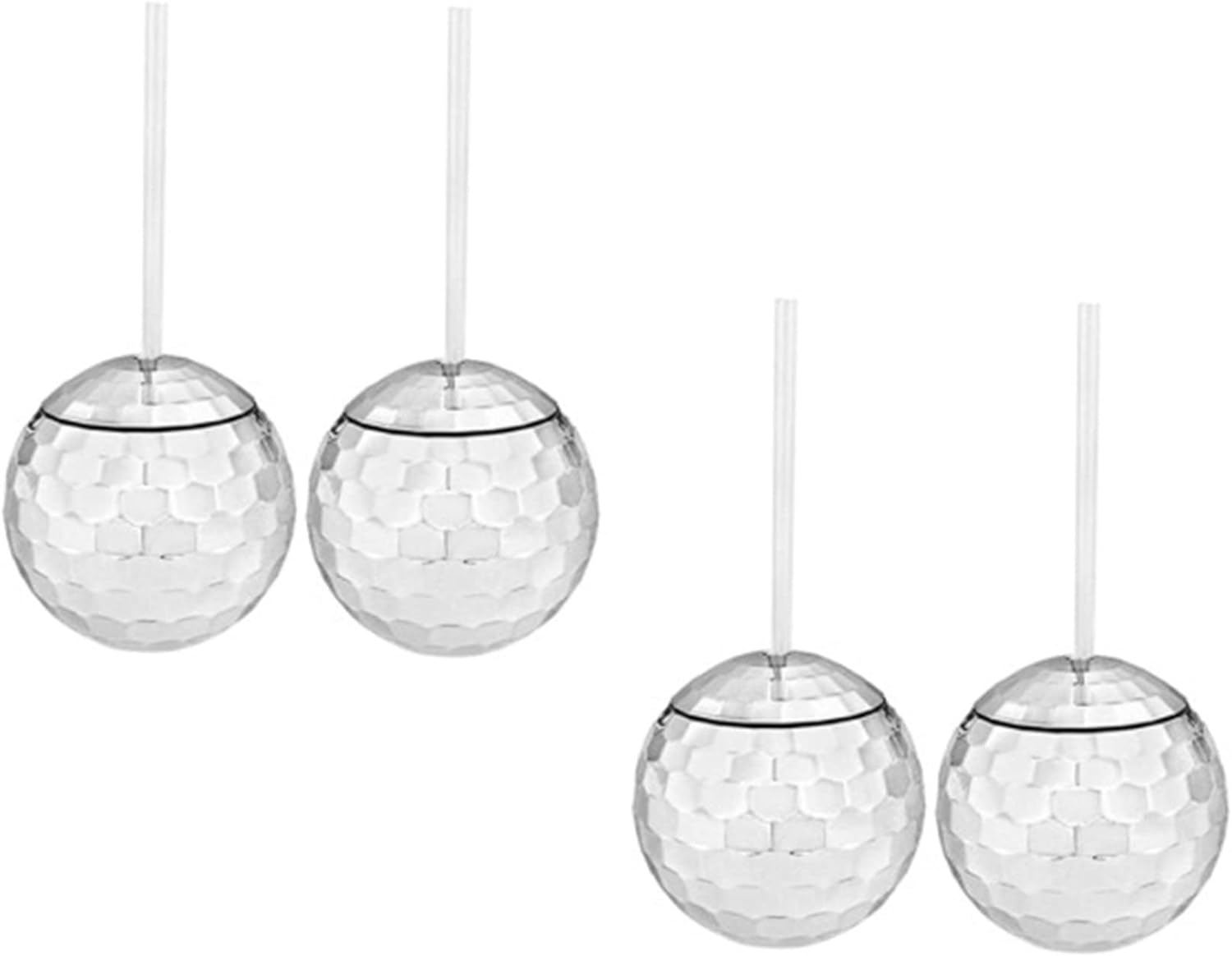 4 Disco Ball Cup Glitter Flash Ball Cocktail Cup Tea Bottle Supplies for Drinking Beverage C
