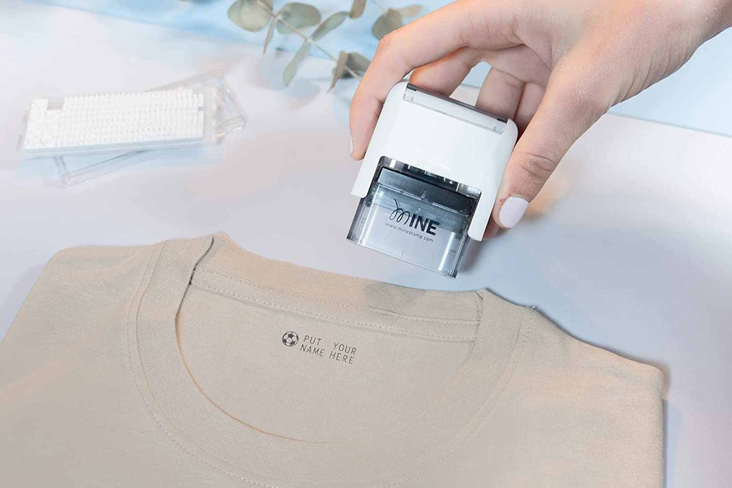 Mine Stamp Compact Clothing & Book Marker | Compact Customizable Clothing Marker for Adults and Kids | Custom Name Stamp for Kids Clothes