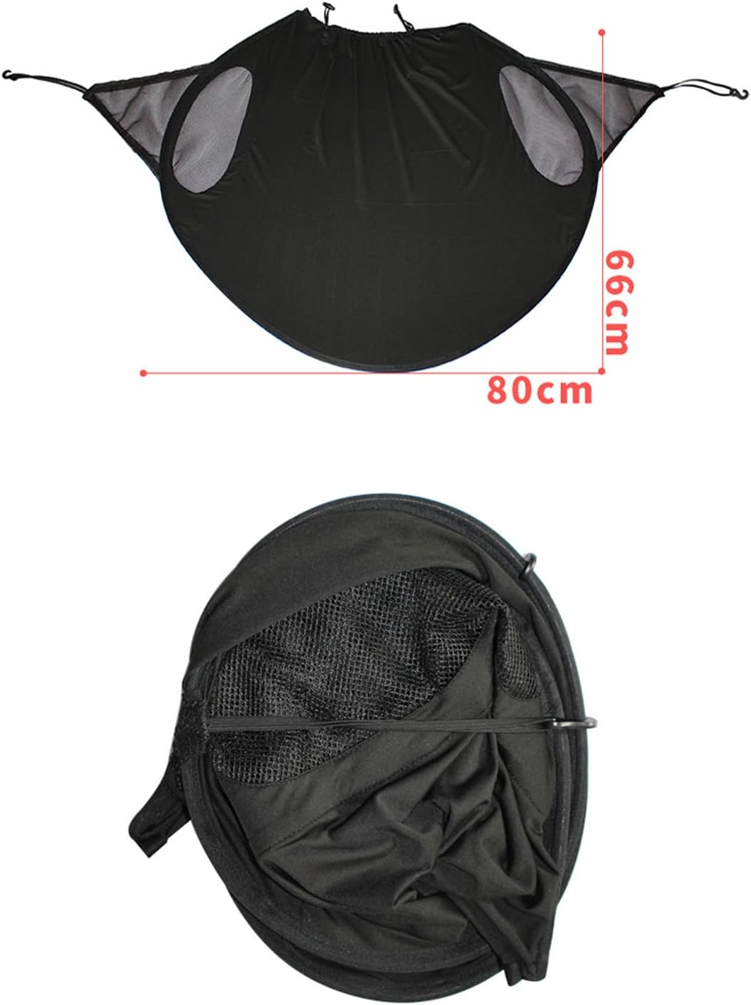 Stroller Sun Shade,Stroller Sun Protection Cover,Baby Car Seat Carrier Sunshade,Rain Shade Canopy Cover Awning anti UV Rays for Travel,Park,Zoo (Black) image number 1