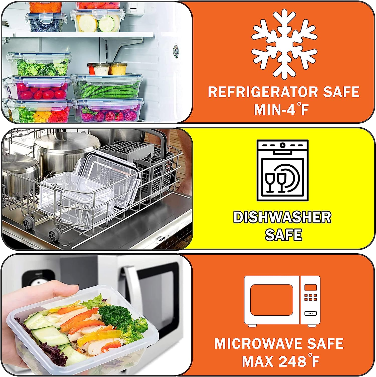 Food Storage Containers Set [16 Pack], RKINC Plastic Containers with Lids, Airtight Meal Prep Containers for Pantry Organization, Bpa-Free, Dishwasher, Microwave and Freezer Safe (16 Pack) image number 1