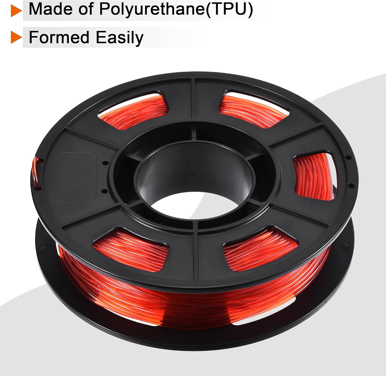 Uxcell 3D Printer Filament 1.75Mm TPU Filament Dimensional Accuracy +/- 0.05Mm Red image number 1