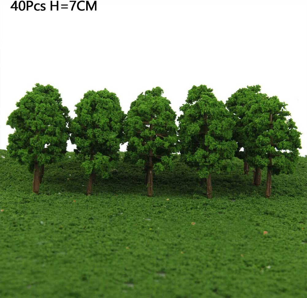40 Pieces Model Trees, 7Cm for MINI Diorama Model Trees, for Miniature Landscape Trees DIY Train Railways Scenery Layout image number 3