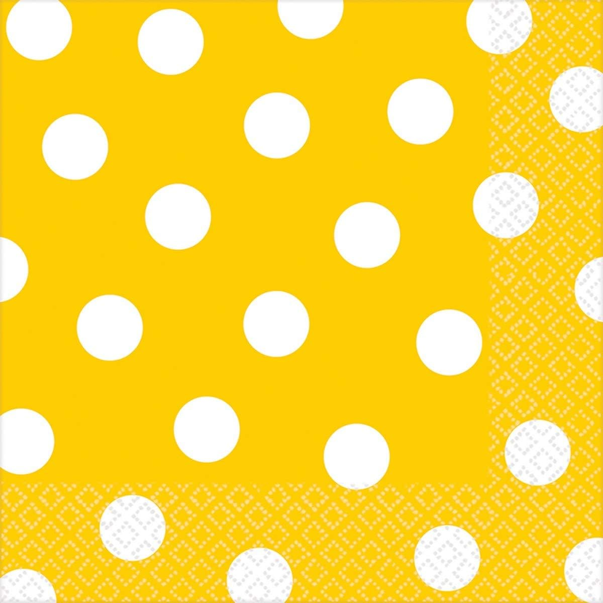 Dots Lunch Napkins Yellow Sunshine image number 3