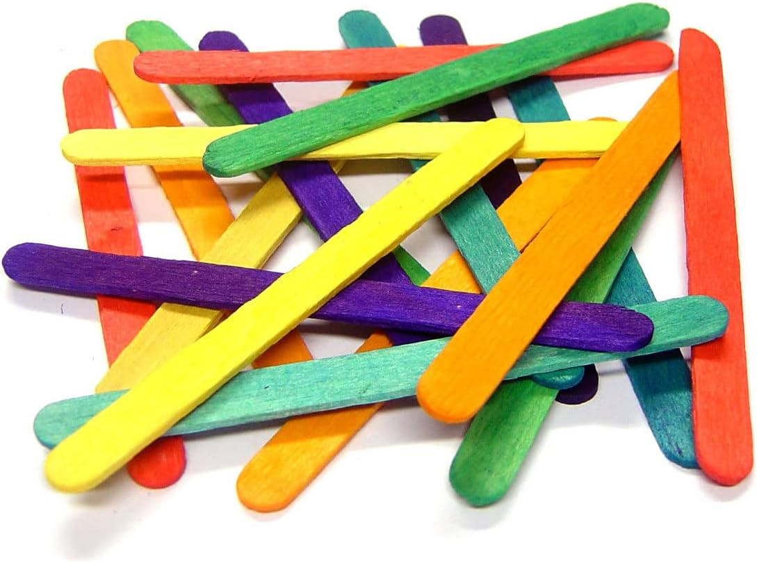 300Pcs Popsicle Sticks, Betterjonny 11Cm Natural Wood Craft Sticks Long Ice Cream Sticks Waxing Sticks for Home School Arts,Craft Garden Label,Classroom Supplies image number 1