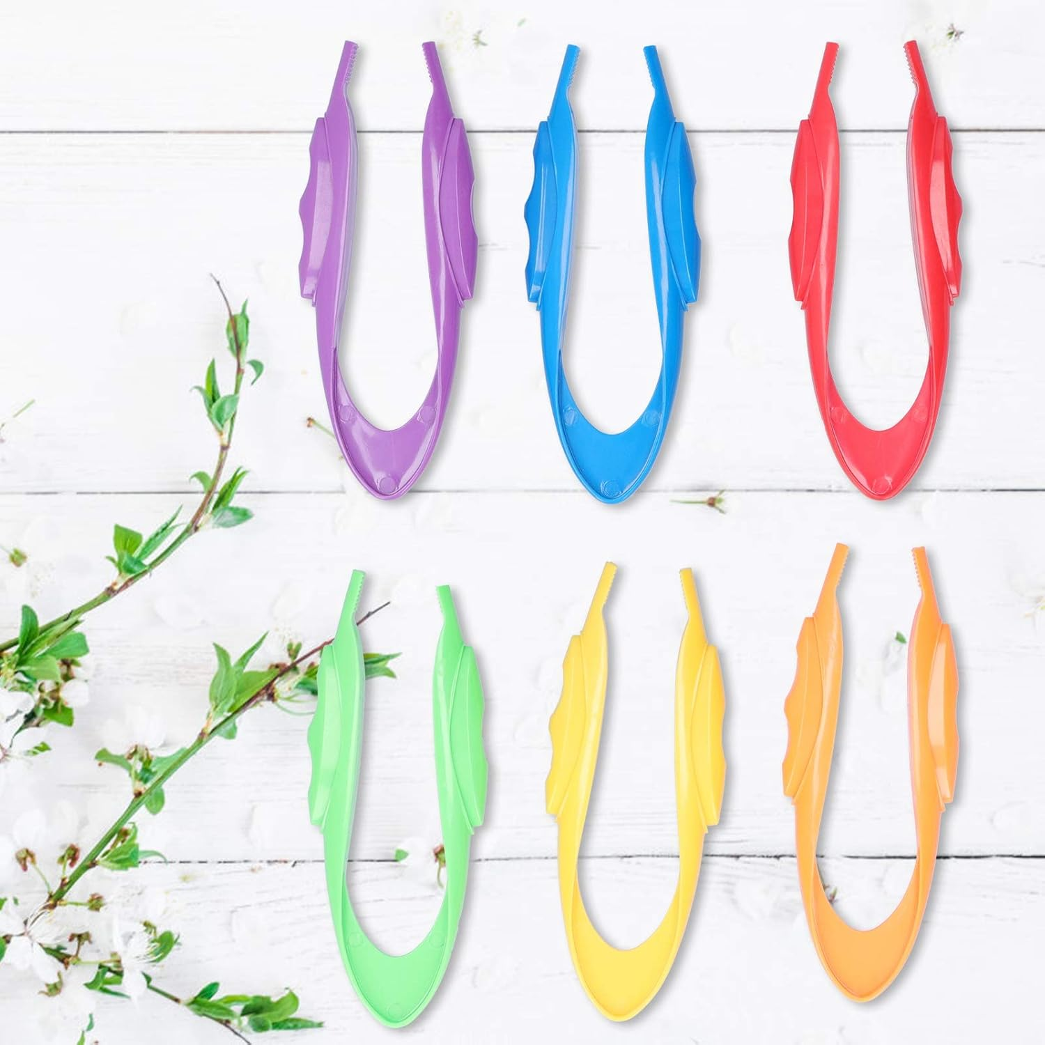 Joyzan Kids Tweezers, Plastic, Ergonomic, Colorful, 6 Pcs, Outdoor Exploration, Fine Motor Skill Development image number 3