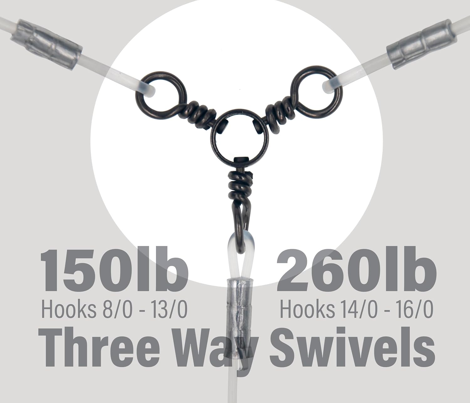 Deep Drop Rig, 5 Stainless Steel Tuna Circle Hooks with Glow Sleeves, Snapper, Tilefish Rig, Saltwater Offshore, Hooks Size 8/0, 9/0, 10/0, 11/0, 12/0, 13/0, 14/0, 15/0, 16/0 image number 6