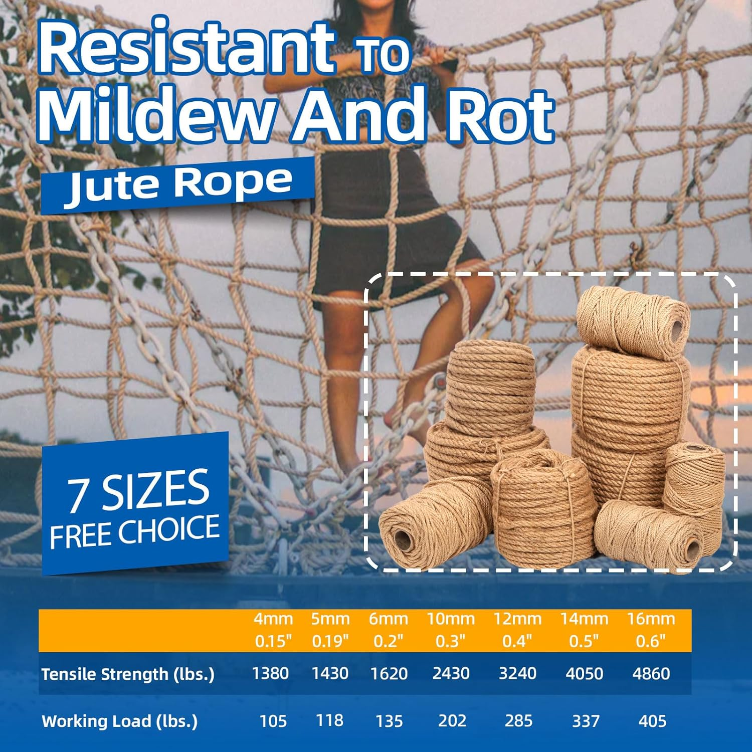 Glarks 5Mm X 328 Feet Natural Jute Twine, Well Braided Jute Rope Heavy Duty Thick Twine String Packing String Rope for DIY Gifts Wrapping Bundling Decoration Gardening Applications (5Mm X 328 Ft) image number 5