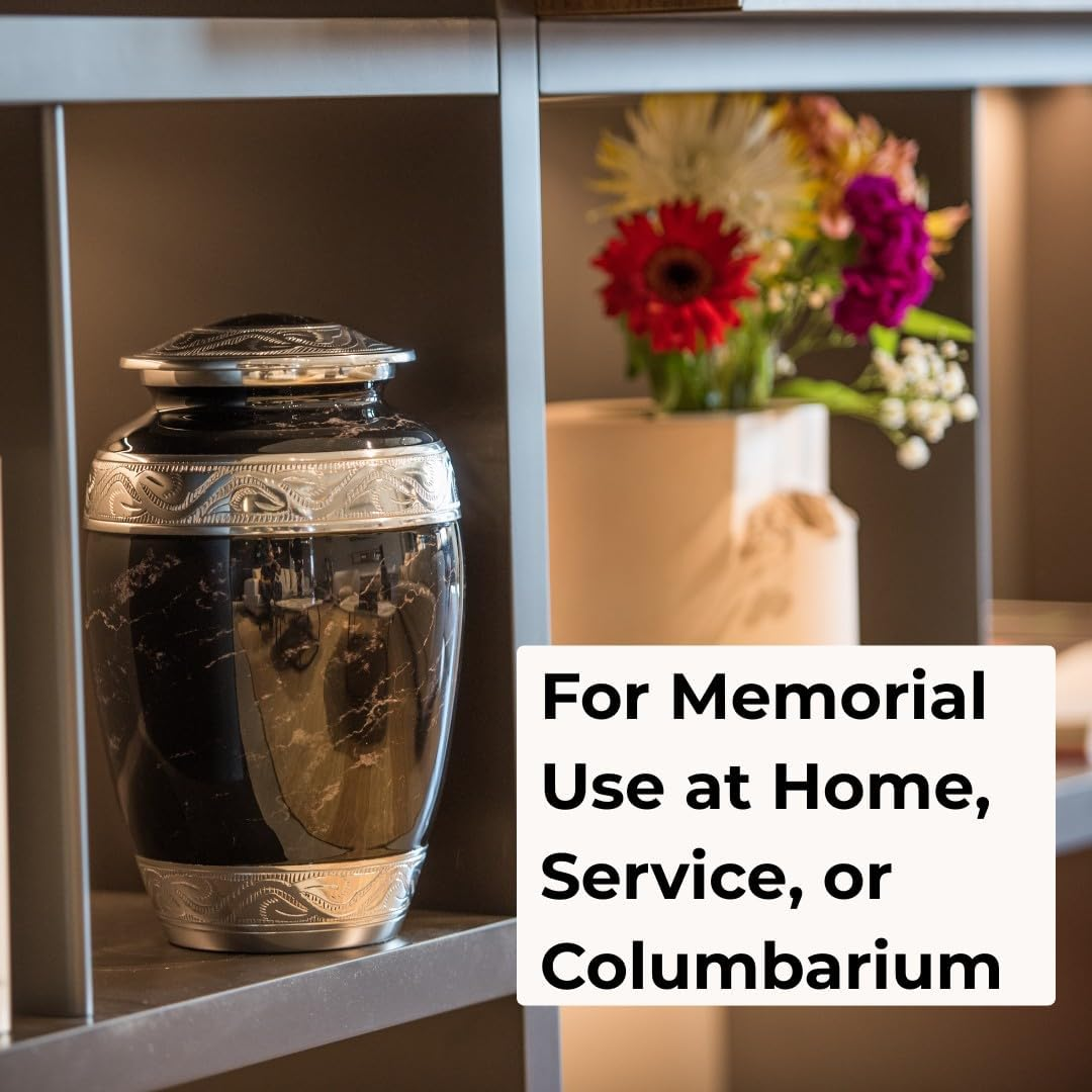GR8 Great Keepsakes Black Marble Urn with 4 Small Urns for Cremation Ashes Keepsake - Urns for Adult Male, Urns for Human Ashes Adult Female, Decorative Urns, Urn, Cremation Urn Human Ashes, Urns image number 1