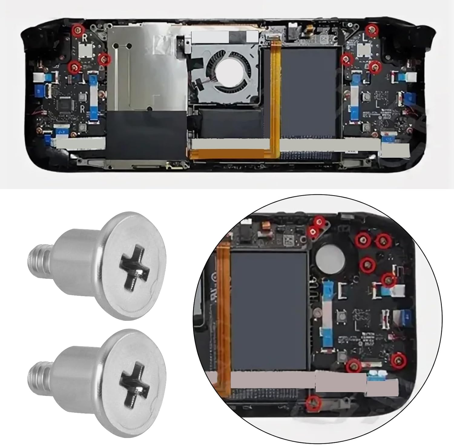 SING F LTD 80PCS Game Console Middle Host Screw Kit Compatible with Nintendo Switch Console Gaming System Central Screw Kit Game Console Main Body Screw Set