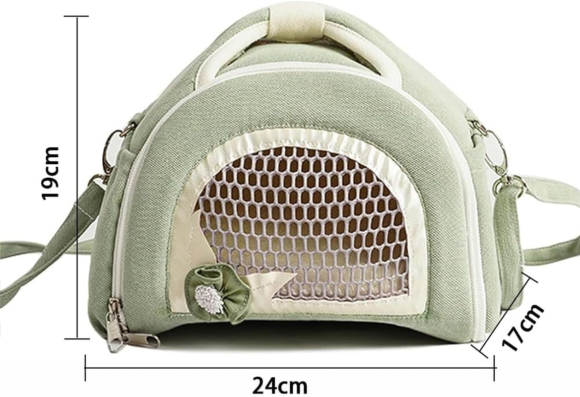 Small Animal Travel Bag,Guinea Pig Carrier,Hamster Carrier Bag,Animal Case,Breathable Animal Space,For Chinchilla Hamster Bird Bunny Hedgehog Sugar Glider Gerbil Ect. image number 1