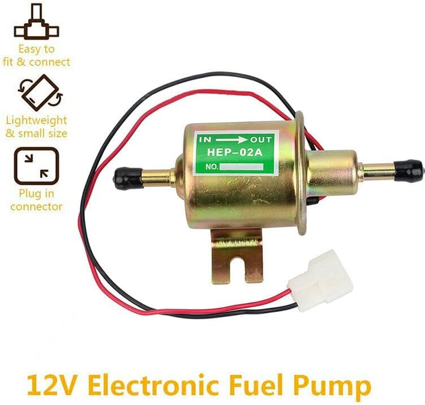 New Universal 12V Electric Fuel Pump Inline Diesel Petrol Low Pressure - Low Pressure Inline Diesel Petrol Pump, Efficient 70 L/H Flow, Ideal for Ars & Machinery, Model HEP-02A image number 4