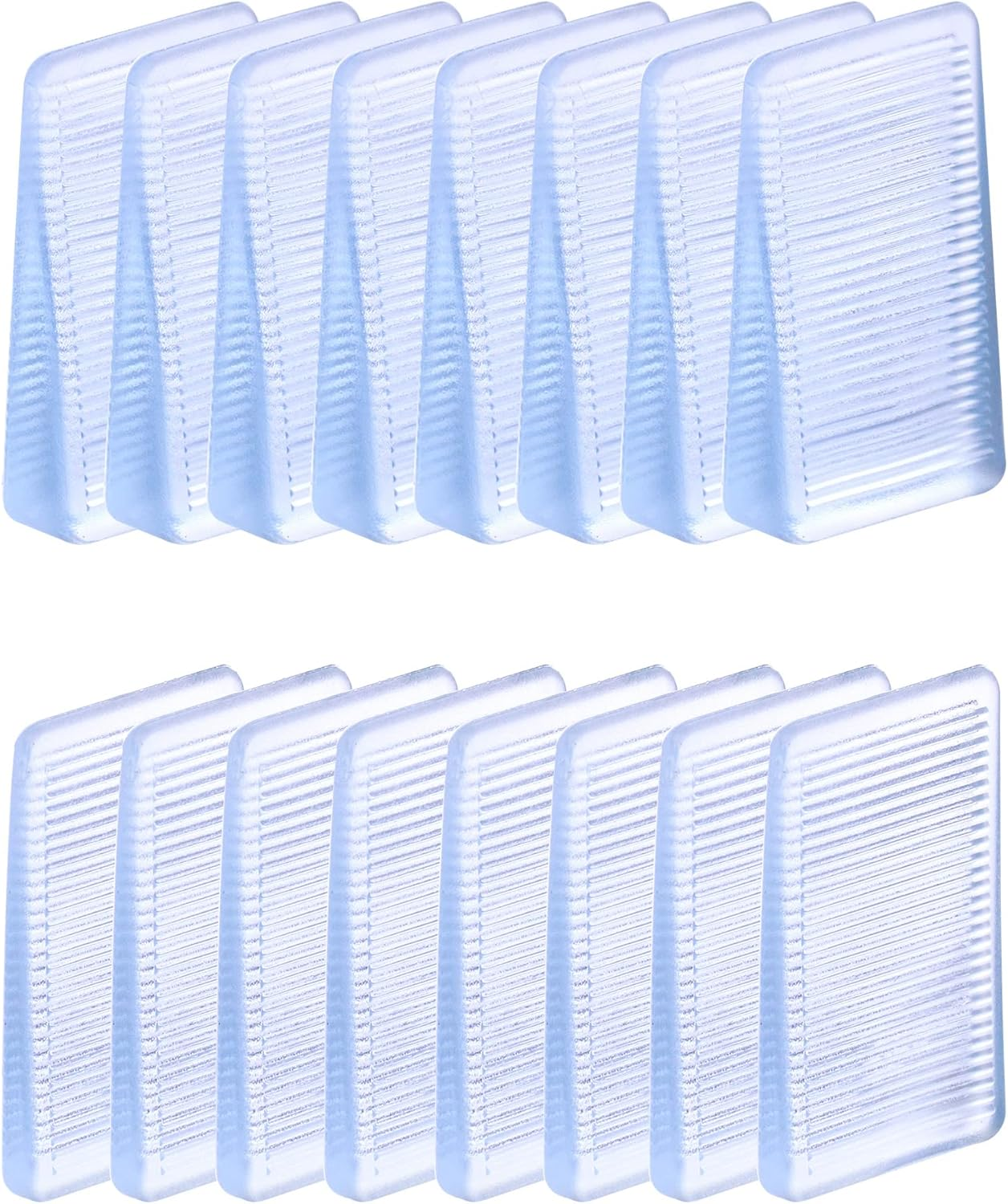 QWORK 16 Pcs Furniture Leveling Wedge, Transparent Leveling Shims Non-Slip Furniture Pads Wedges 2 Height Available (5Mm,10Mm)