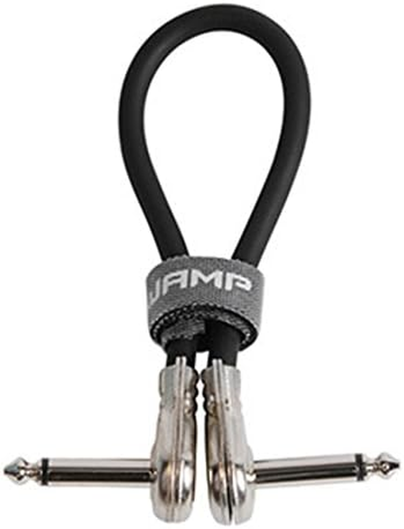 SWAMP Guitar Effect Pedal Patch Cable - Pancake Jack Connector - 20Cm - Black image number 1