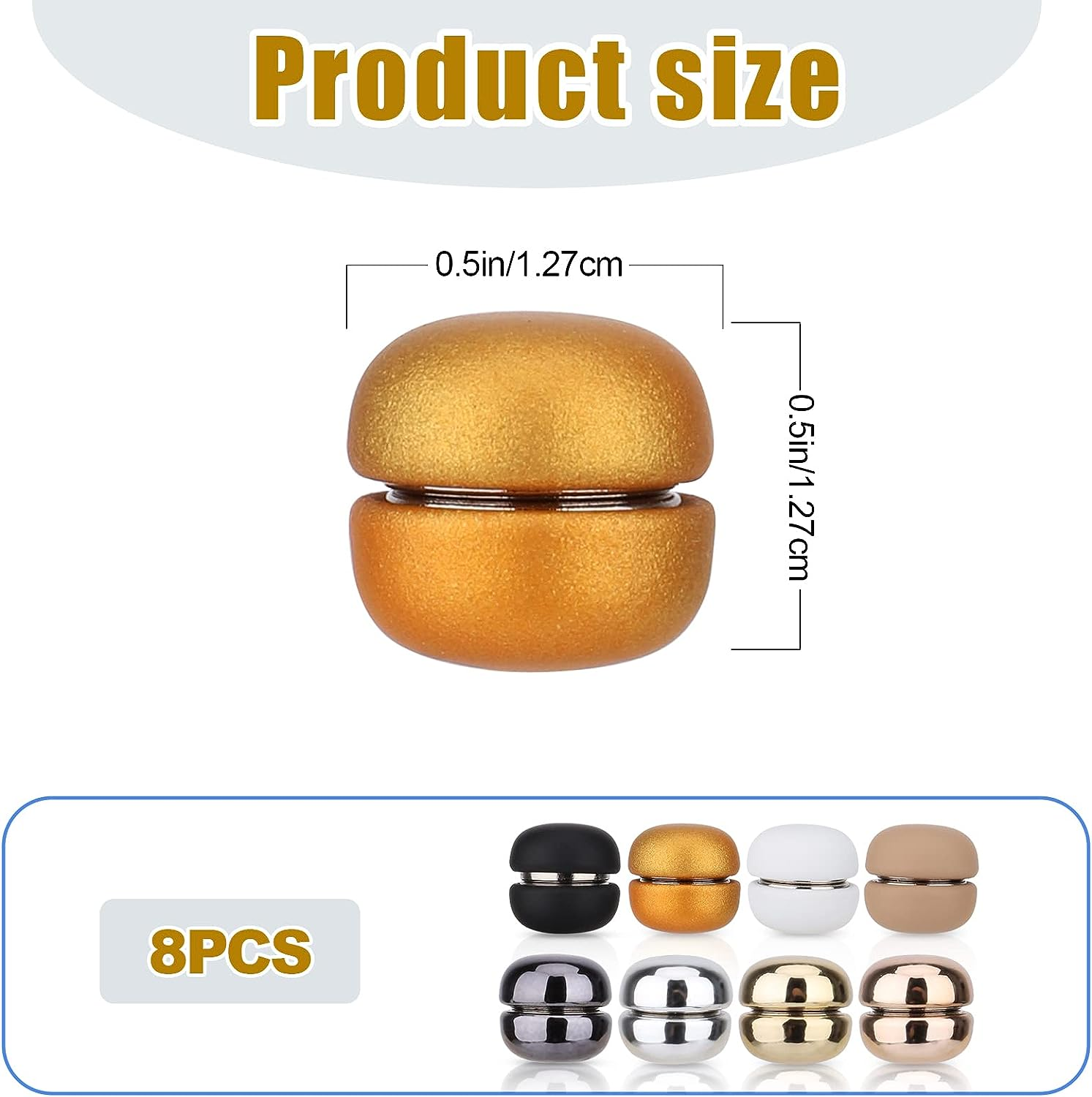 8PCS Multi-Purpose Magnetic Hijab Pins - Strong Pinless Scarf Clasp and Brooch for Women'S Hijabs, Scarves, and Clothes image number 3