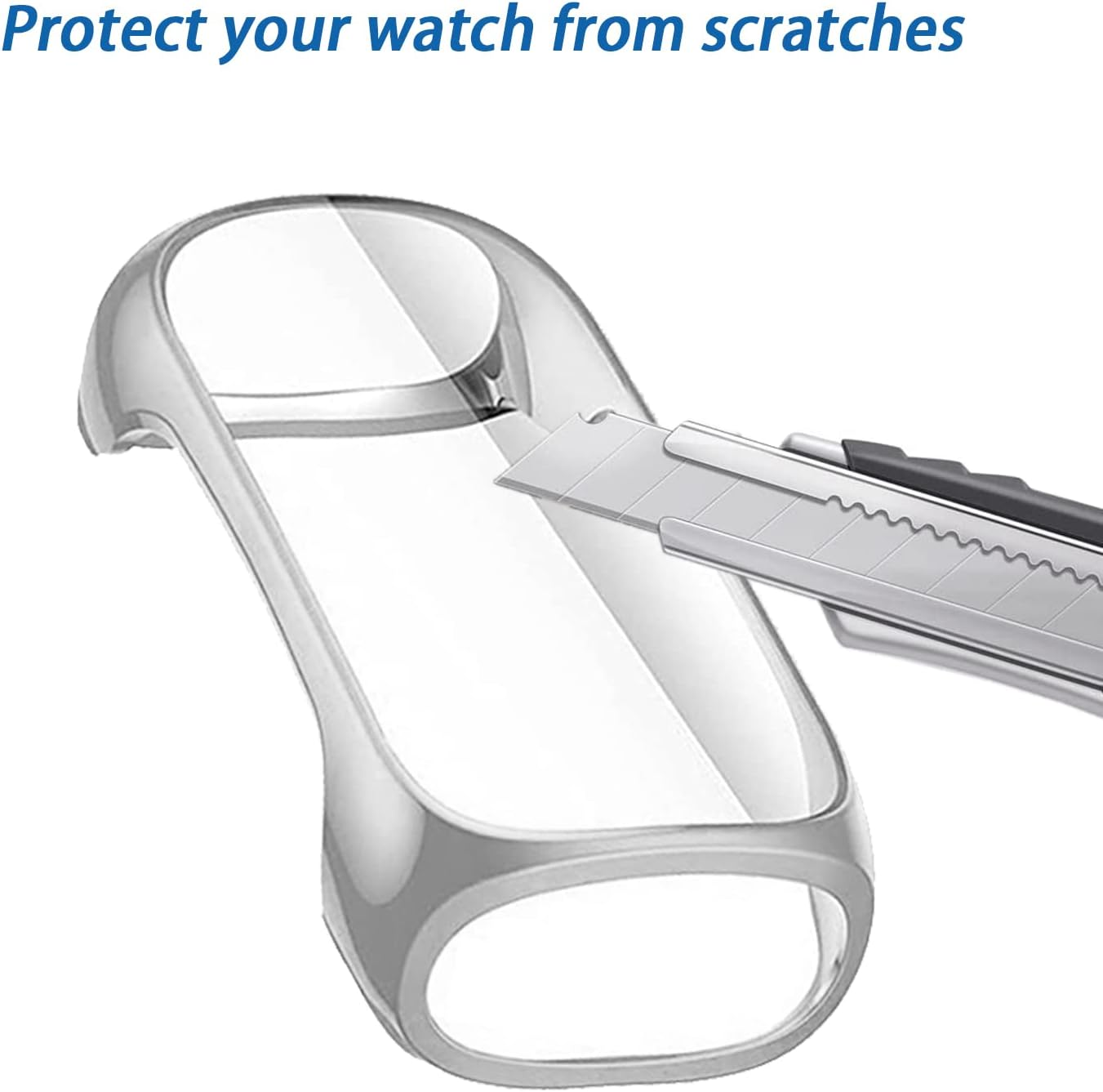 2-Pack Screen Protector Case Compatible with Fitbit Inspire 3, Soft TPU Case Rugged Cover All-Around Protective Case Cover (Silver/Clear) - Clear/Clear image number 6