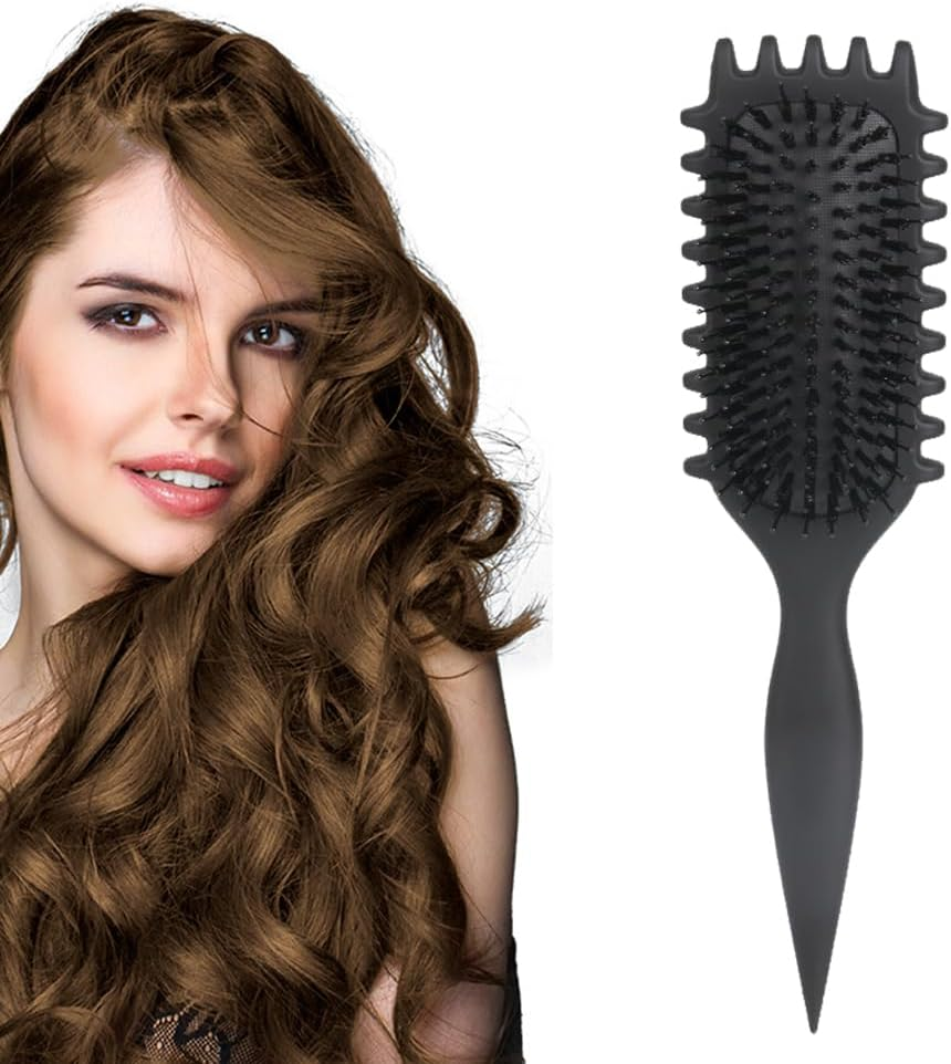 Curly Hair Brush, Curl Comb, Curl Define Styling Brush for Curly Hair, Curly Hair Brush, Curl Define Styling Brush, 2024 New Curly Hair Brush for Detangling for Combing Men and Women (Purple)
