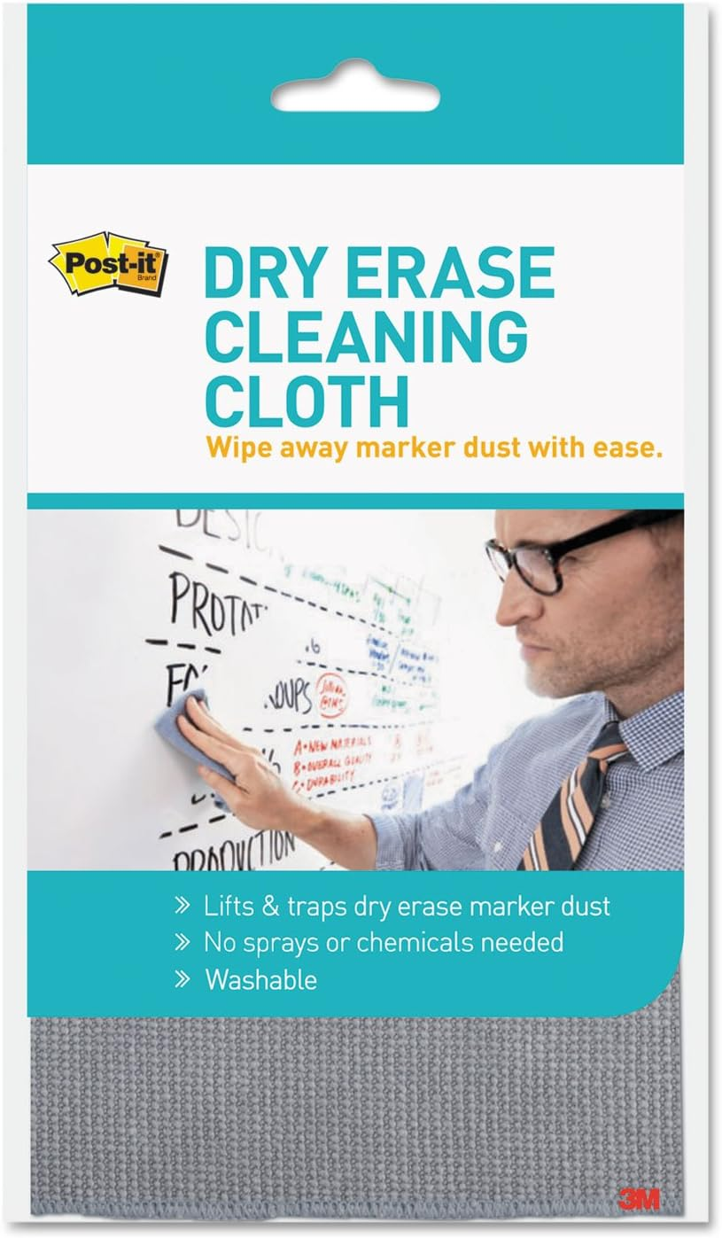 Post-It Instant Whiteboard Film Dry Erase Surface Cleaning Cloth, 26.9Cm X 26.9Cm, Na, (DEFCLOTH) image number 2
