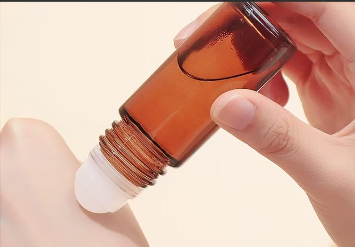 2 Pcs 50Ml Brown Glass Essential Oil Roller Bottles Refillable Roll on Bottles Empty Deodorant Bottle Containers Rollerball Bottles for Fragrance Roller Bottles Refillable Containers image number 4