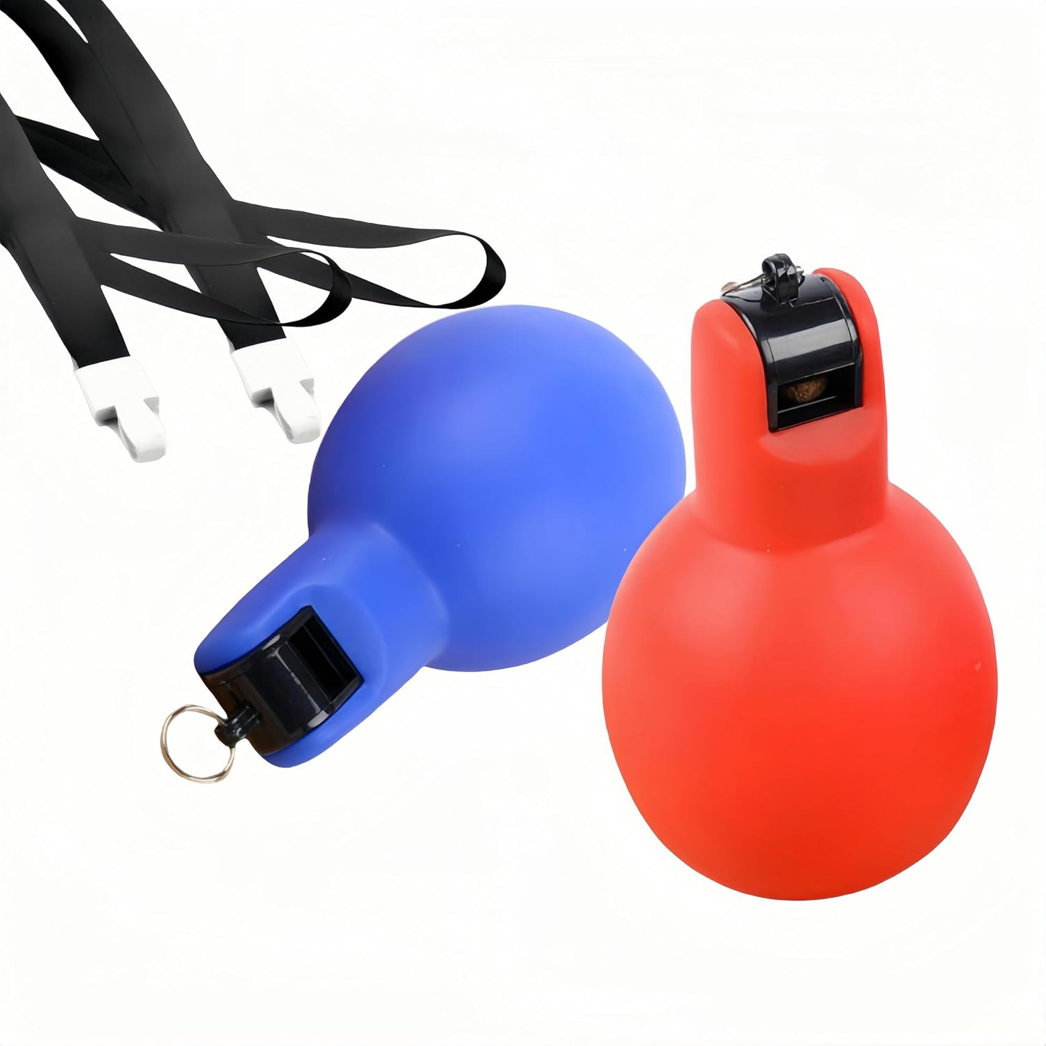 2 Pcs Hand Squeeze Whistle, Indoor Outdoor Sports Educational Whistle,Loud Crisp Sound Manual Whistle, Referees Portable Coach Whistle, Squeeze-Activated Safety Whistle for Coaches and Emergency Use image number 3