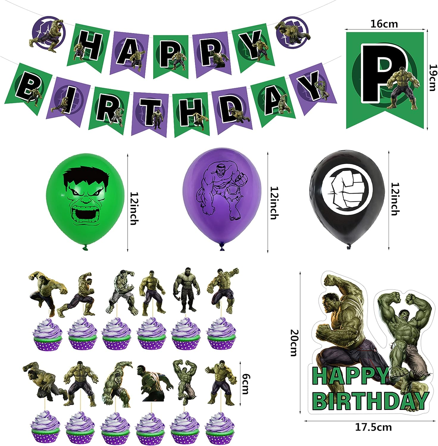 Party Supplies Hulk Cake Topper Hulk Birthday Decorations Hulk Balloons Hulk Birthday Cake Decorations Hulk Birthday Banner Hulk Party Decorations image number 6