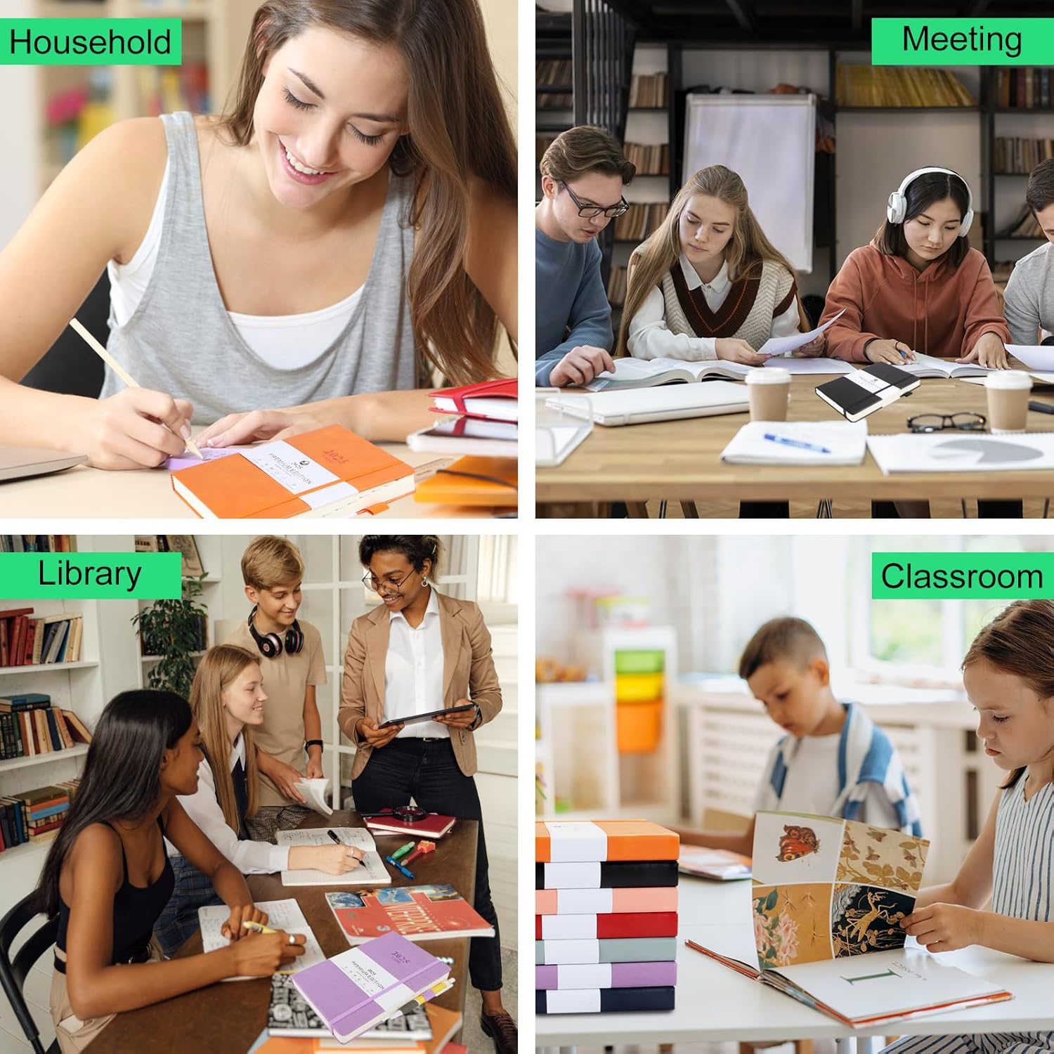 Academic Diary 2025 - A5 2025 Diary, Day per Page, Leather Notebook from Jan to Dec, Self-Care Daily Planner, Journal Notebook, A5 Week to View Diary, Monthly Planner with Pen Loop (Red) image number 2