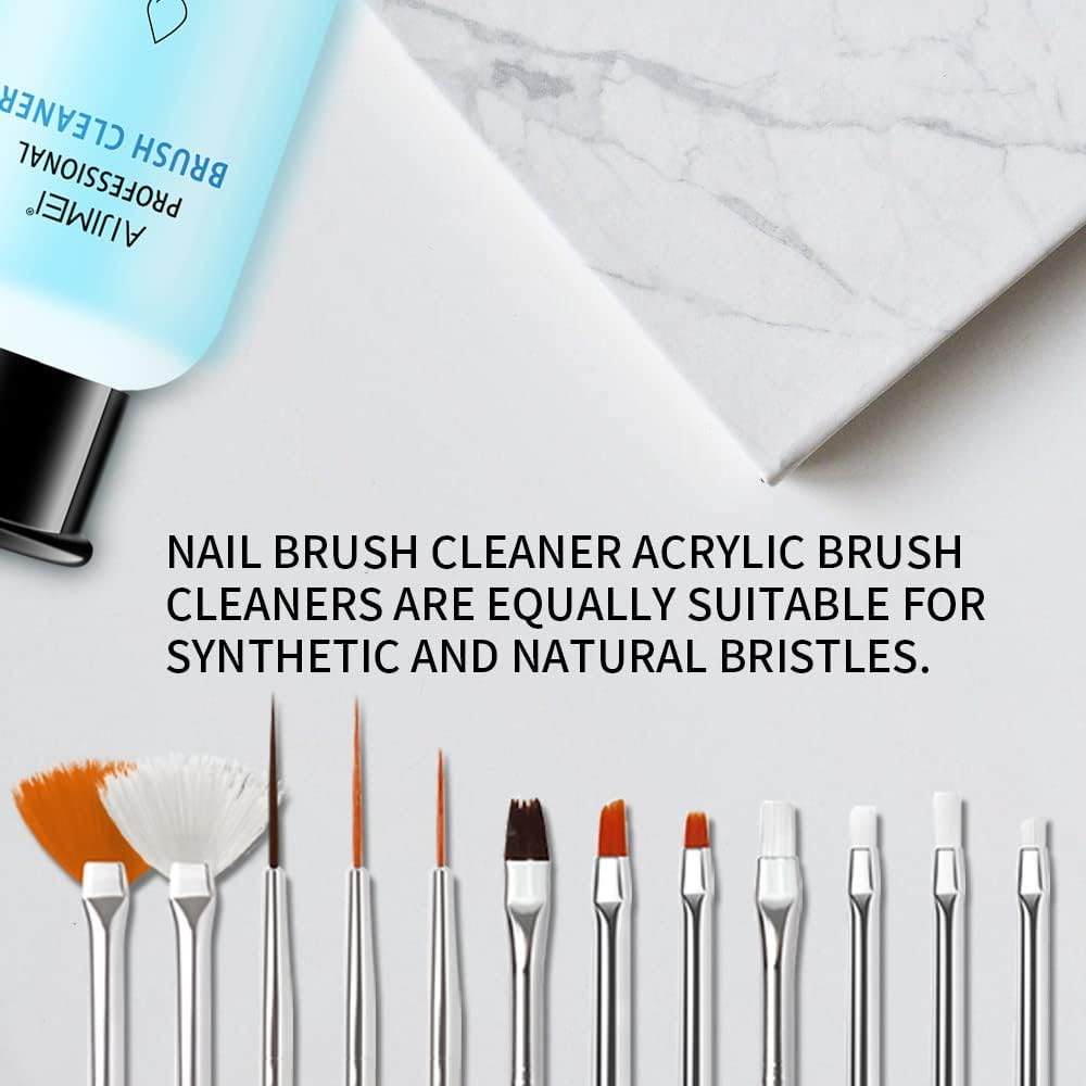 AIJIMEI Acrylic Nail Brush Cleaner Acrylic Brush Cleaner Liquid Acrylic Paint Brush Cleaner Nails Artist Acrylic Brush Cleaner 58Ml 2.1 FL.OZ image number 2