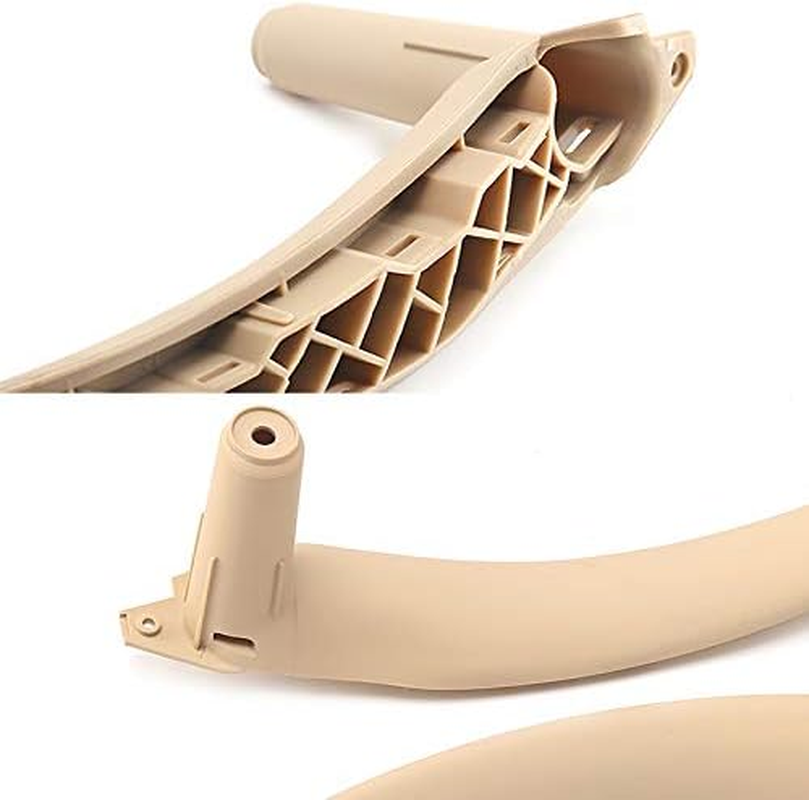 Inner Door Pull Handle, Inner Door Trim Grab Cover, Door Armrest Bracket for BMW X5 X6 E70 E71 Replaces OE# 51416969403 (Leather Cover NOT Inculded) (Left Side, Beige) image number 2