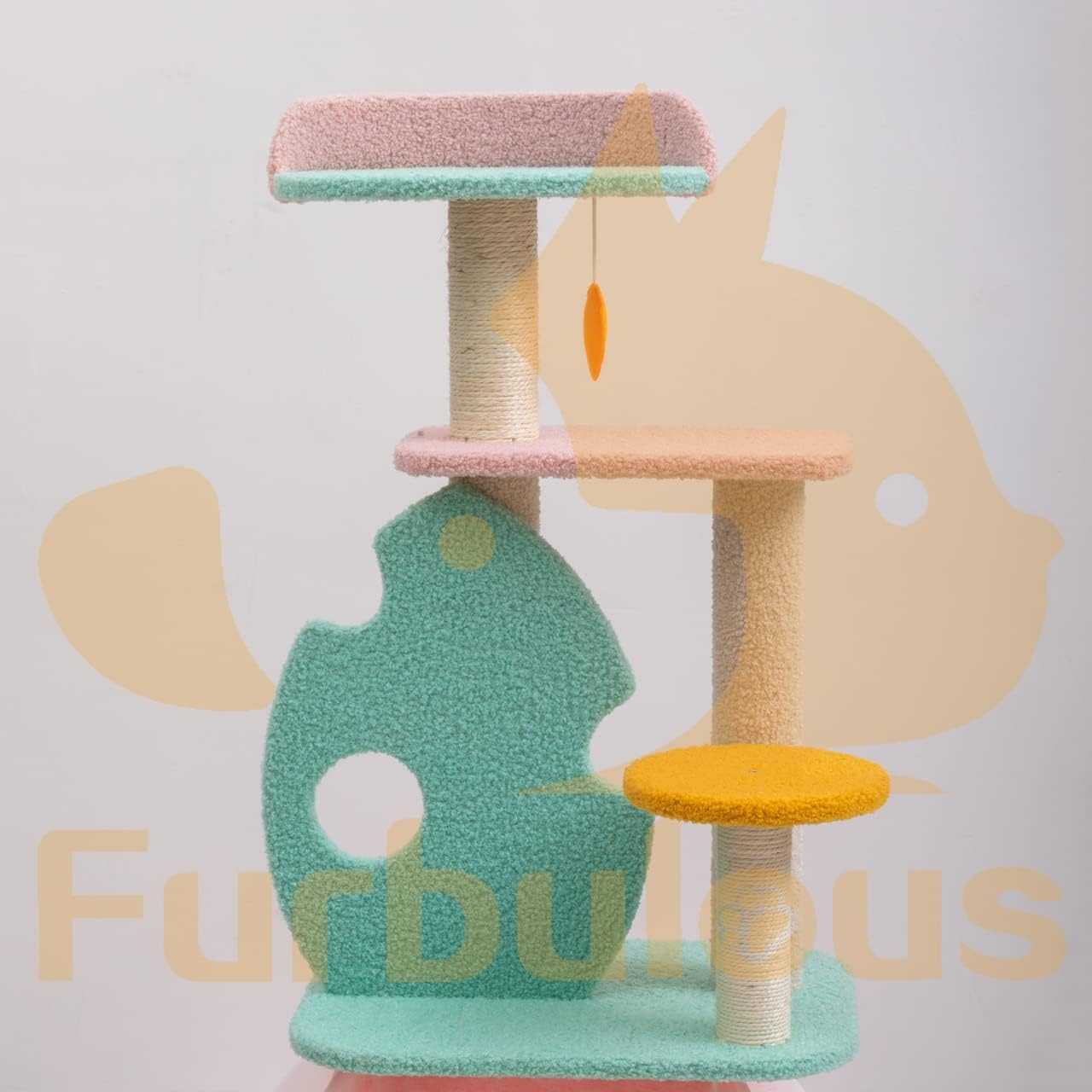 Furbulous 75Cm Cat Tree Scratching Post and Cat Tower with Sisal Scratching Rope - Green Leaf image number 1