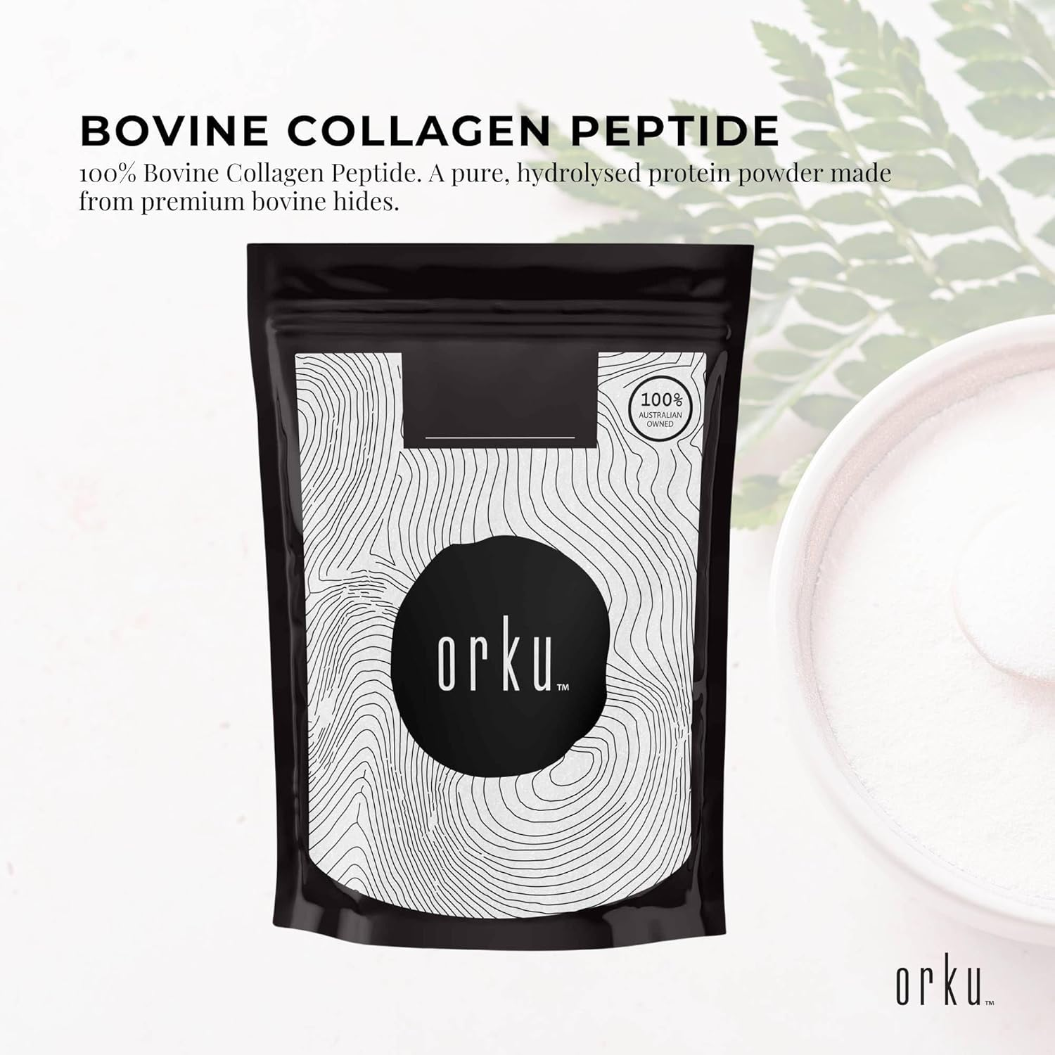 400G Collagen Powder - Bovine Hydrolysate Protein Peptide Supplement Unflavoured image number 6