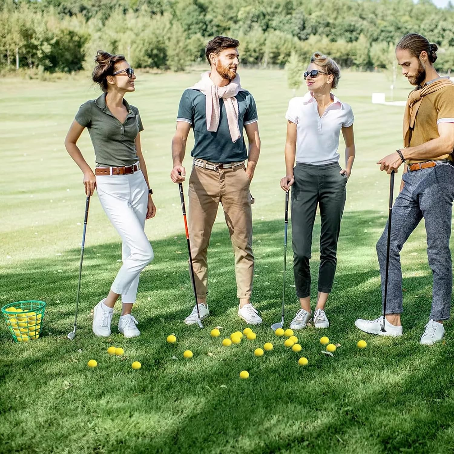 18 Pcs Practice Foam Golf Balls,Foam Practice Balls Light Soft Elastic Training Multifunction Sport Balls,Indoor Outdoor Training Aid Balls,Soft Practice Balls for Backyard - Blue image number 6