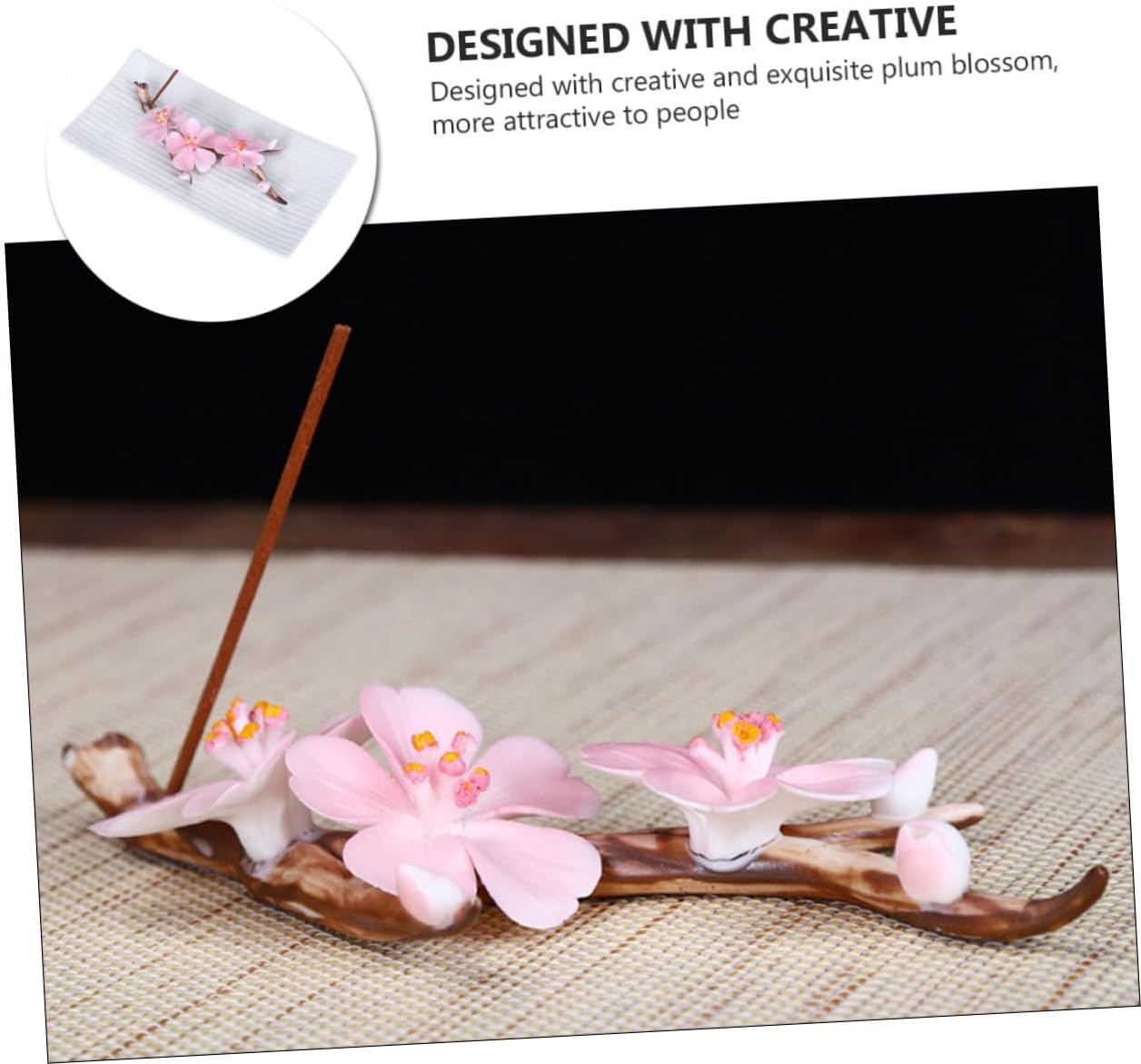 Cabilock Incense Burner Ornaments Ceramic Incense Burner Home Censer for Home Decor Practical for Living Pink Kitchen Accessories image number 2