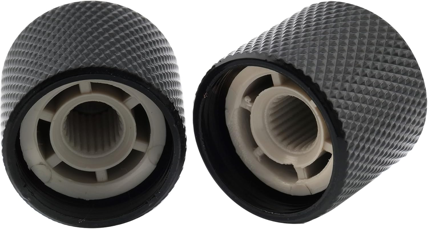 Musiclily Pro Inch Fine 24 Splines Steel Dome Knobs Push-On Control Knob 19Mm for USA Electric Guitar or Bass, Black (Set of 2) image number 5