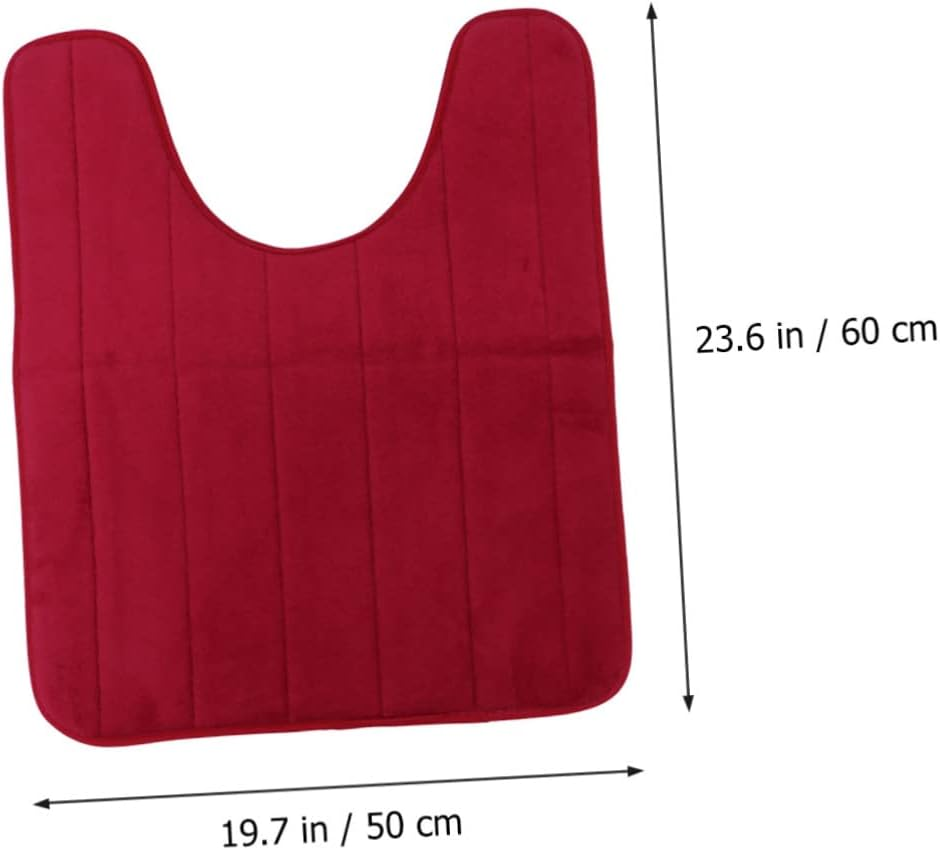 Shape Thicker Cotton Toilet Seat Pads Washable and Stretchable Universal Bathroom Accessory Wine Red Ideal for Standard Toilets - As Shown image number 5