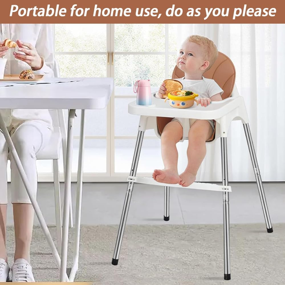 4 in 1 Baby High Chair with Removable Tray, Toddler Chair with Adjustable Height, Convertible Feeding Chair, 2-Point Adjustable Removable Dining Tray, Baby Highchairs for Ages 6 Months to 3 Years image number 6