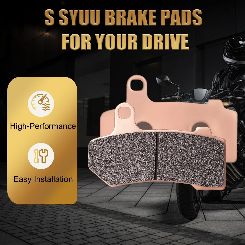 S SYUU Sintered Metal Motorcycle Front Rear Brake Pads Compatible with Kawasaki EX 250 R Ninja 250 R 2008-2012 EX 300 Ninja 300 2013-2016 EX 400 Ninja 400 Z 400 2018-2024 Z 250 SL 2015-2017 FA197FR image number 4