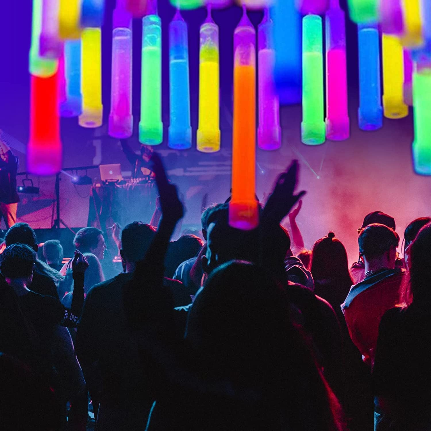 32Pcs Ultra Bright Glow Sticks in Bulk - Multi Use Glowsticks for Halloween, Parties, Concert and Survival Kit (Multi Color) image number 1